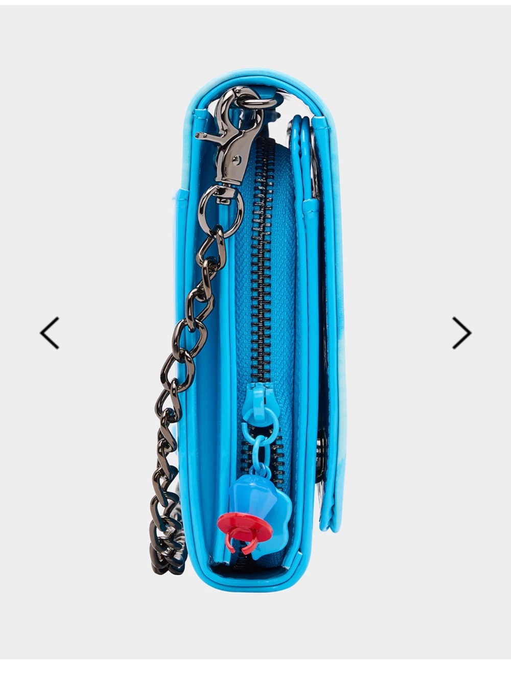 Betsey Johnson Blue Raspberry Ring Pop Crossbody Wallet - Picture 3 of 6